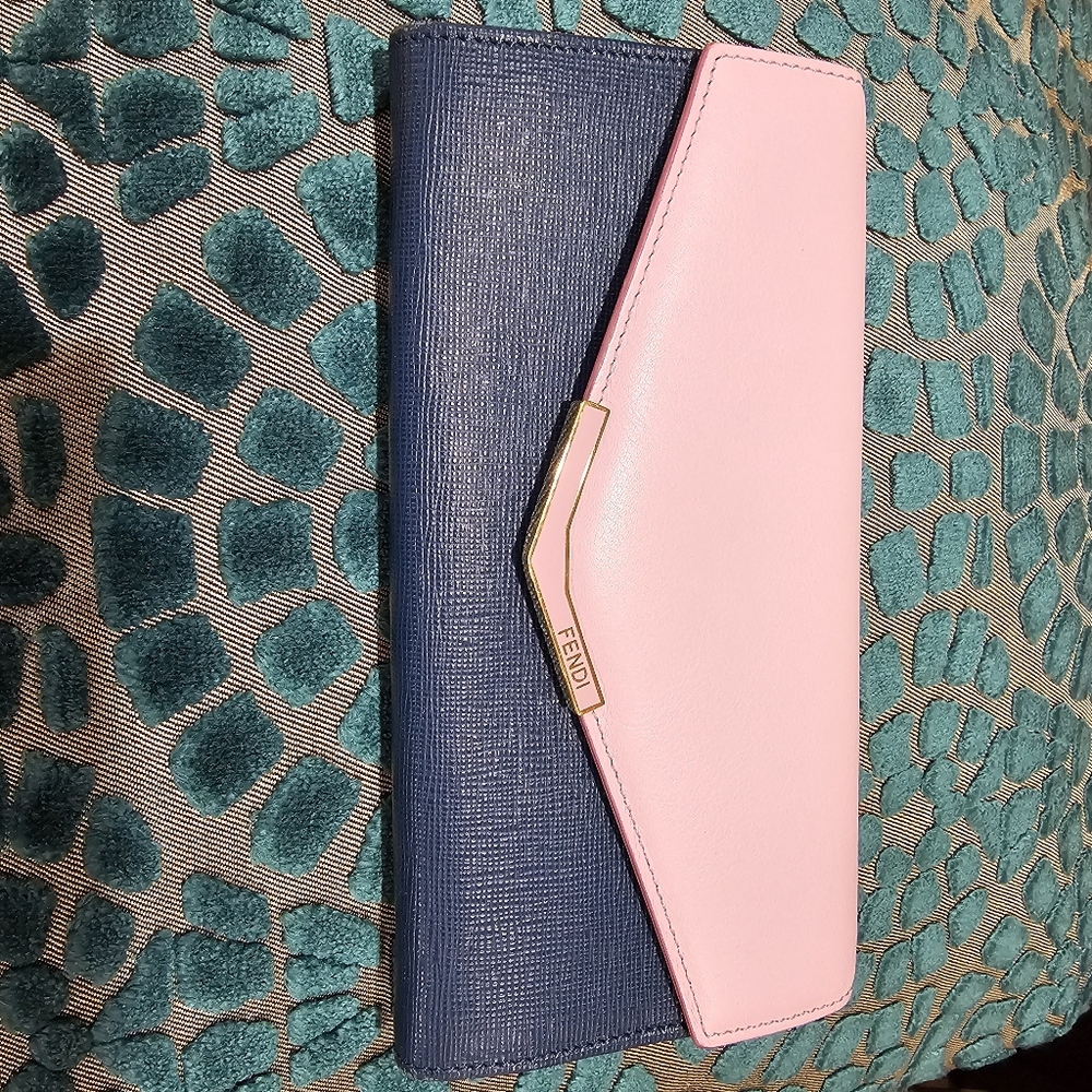 Authentic Fendi Two Tone Long Wallet.